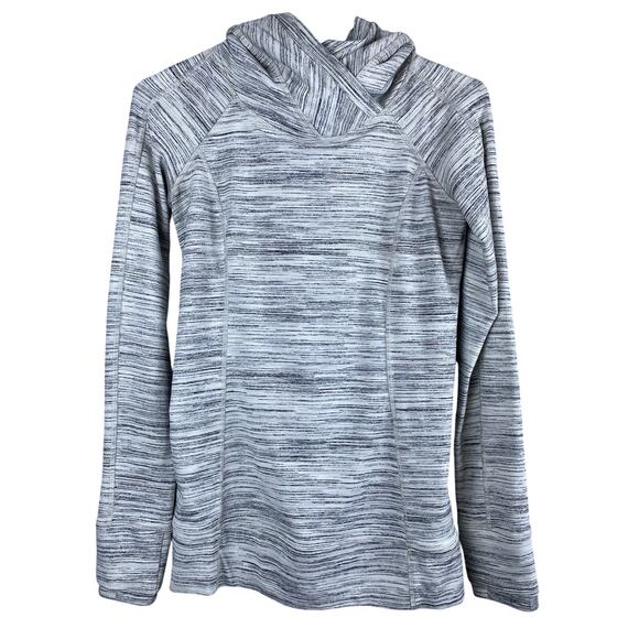 Lululemon Think Fast Hoodie Pullover 4 Space Dye Blk White Multi Silverspoon - Picture 1 of 9